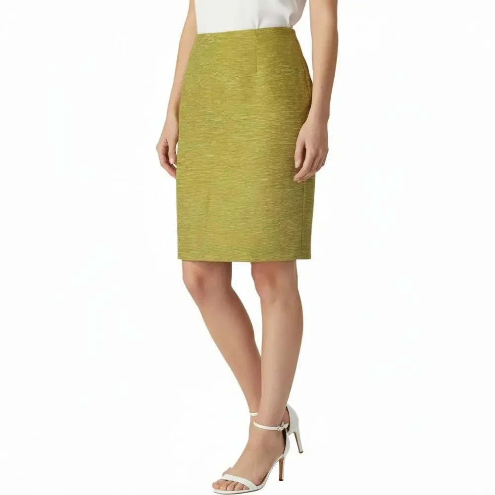 Christian Dior Yellow Green Knee-Length Skirt, M/US8/FR40